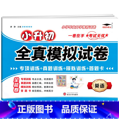 英语 小学升初中 [正版]2023新版升级版小升初语文数学英语全真模拟试卷小学毕业升学名校招生真卷精选六年级小升初系统总