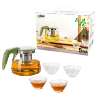 艾逸瑶选 沁翠玻璃茶具五件套CJ-21150