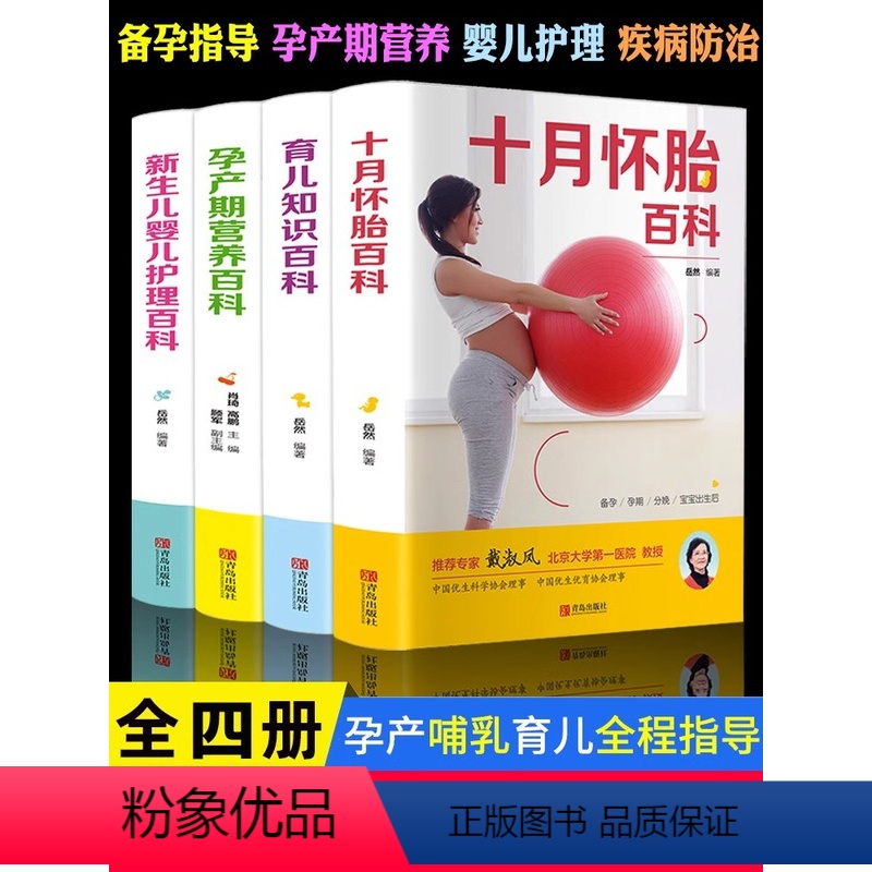 [正版]全套4册 孕妇书籍大全 备孕育儿知识大全十月怀胎知识百科全书适合孕期怀孕期看的胎教书婴儿早教新生婴儿必护理书孕