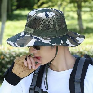 2020男遮阳帽夏户外登山旅游防晒防紫外线太阳帽大帽檐钓鱼渔夫帽