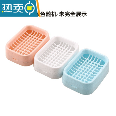 敬平沥水肥家用浴室大号皂架卫生间塑料简约欧式双层香香皂盘 糖果款3个 颜色随机皂盒