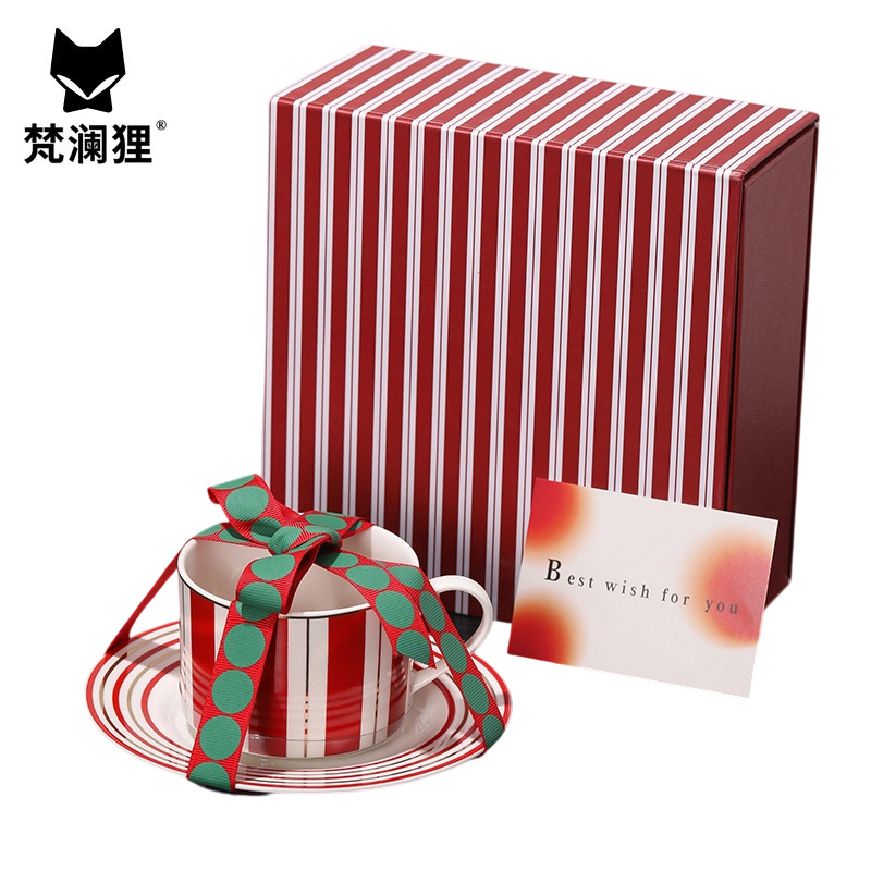 梵澜狸咖啡杯碟圣诞礼品套装TA55 套