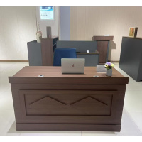 匡大会议桌2.1米主席台条桌三人位发言台演讲桌