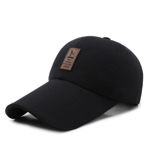 新款男士棉质棒球帽时尚韩版简约女士鸭舌帽休闲运动帽加长帽檐