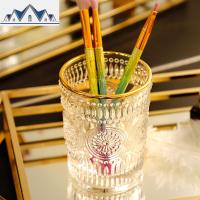 ins化妆刷收纳筒非亚克力玻璃美妆刷子桶透明化妆品盒北欧式浮 三维工匠收纳盒