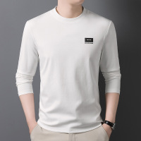 时尚休闲纯色百搭男长袖打底衫秋冬季新款韩版T恤内搭圆领上衣
