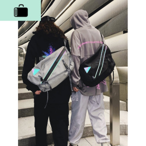 工装包女大容量战术机能斜跨包男学生单肩大包百搭机车包大容量潮NEW LAKE男士单肩包