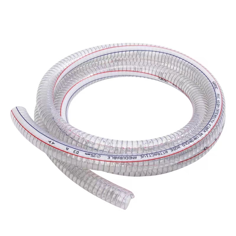 盛京联硕高强度透明钢丝软管透明塑料管 内径102mm[4寸]壁厚6.0mm 30米 卷