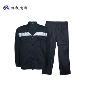 怀铁鸣朝春秋工作服HT-G071车间作业人员服装春秋季纯棉劳保工程服套装 个性定制厂家直销 AI智能量体