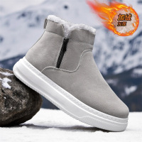 冬季雪地靴新款高帮厚底增高男士棉鞋居家户外运动保暖男棉鞋