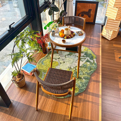 紫叶林溪阳台桌椅小户型茶桌家用休闲围炉煮茶桌阳台茶桌椅组合