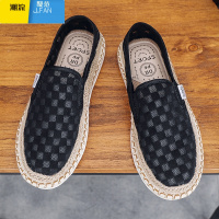 聚范中国风夏季男鞋2024年新款一脚蹬网面透气懒人渔夫鞋男老北京布鞋