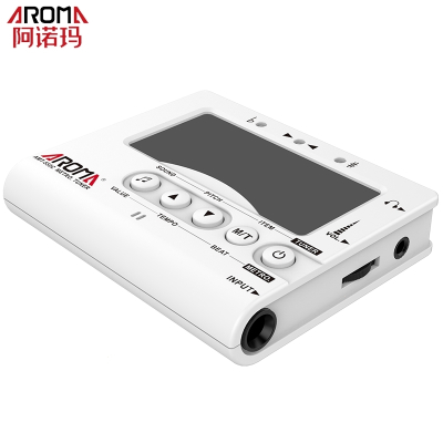 阿诺玛(AROMA)管乐专用调音器萨克斯单簧管长笛小号校音器定音节拍器黑色款-管乐专用+电池+拾音线+哨片盒-