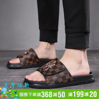 彼特国际轻奢品牌一字拖男鞋2021新款韩版户外凉拖鞋时尚百搭运动透气沙滩鞋男士夏季外穿防滑耐磨休闲鞋子男gg