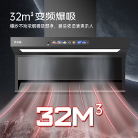 志高(CHIGO) F821顶侧双吸式抽油烟机 彩屏触摸体感开关大吸力智能体感抽油烟机