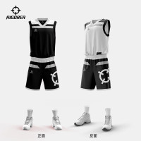 准者 双面穿篮球服高端[数码]印制定制球衣男比赛篮球 男女款 可定制号码文字