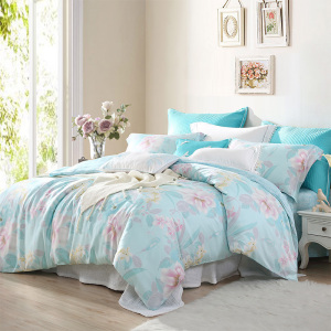 家柏饰(CORATED)家纺美颂天丝四件套田园风冰丝夏季丝滑床上用品1.8米 -凝香花露 1.8m（6英尺）床