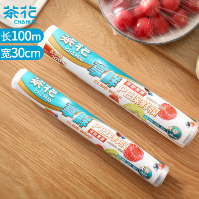 茶花(CHAHUA)一次性保鲜膜 微波炉耐高温冰箱大号大卷保险膜 食品级保鲜罩