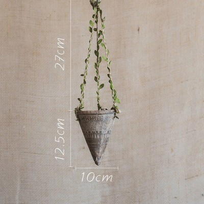 家柏饰(CORATED)艺术红陶花盆 复古文艺吊篮花瓶粗陶陶罐非洲元素波西米亚 B(底部无孔) 大