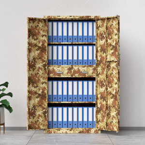 域赢保密柜文件办公档案资料柜钢制保险柜电子密码锁迷彩色通门带抽