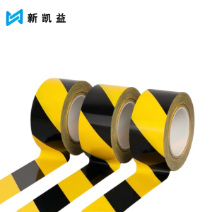 新凯益 警示胶带地板黑黄色PVC标识胶带 宽80mm 卷