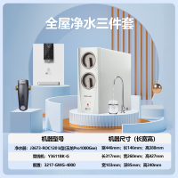 安吉尔家用净水器母婴直饮机纯水直饮式净水机5年长效RO反渗透厨下式过滤器玉龙Pro1000GSE+前置+管线机三件套