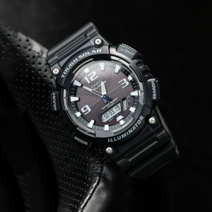 casio旗舰店卡西欧运动手表男女官方限量情侣款太阳能 AQ-S810运动防水潮流电子小黑表男手表电子手表卡西欧石英表男