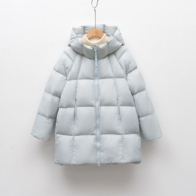 90鸭绒羽绒服女宽松加厚新款泡芙云朵简约纯色外套