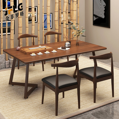 金菲罗格茶桌家用餐桌接待长桌