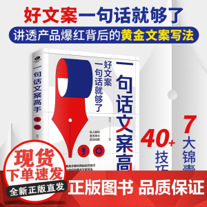 一句话文案高手:手把手教你写出好文案 讲透产品爆红背后的黄金文案写法 为你提供源源不断的创意