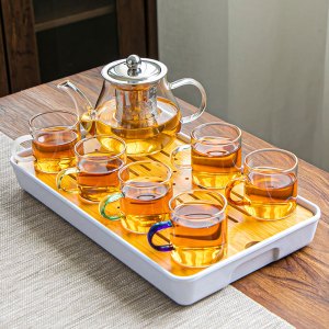 [补贴10%]耐热耐高温玻璃茶具套装家用茶杯办公室功夫茶具泡茶壶简约小茶台