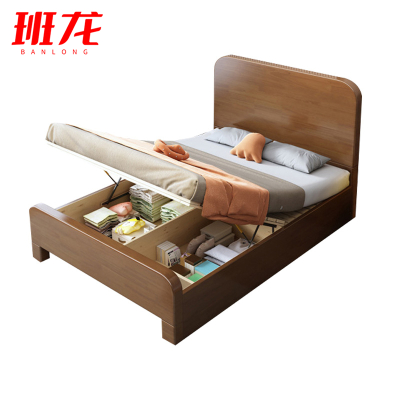 班龙气压床1.35*2.0米+床垫胡桃色套
