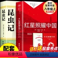 2本]红星照耀中国+昆虫记 [正版]红星照耀中国和昆虫记原著完整版 八年级上册名著课外书 法布尔著初二初中生课外阅读书籍
