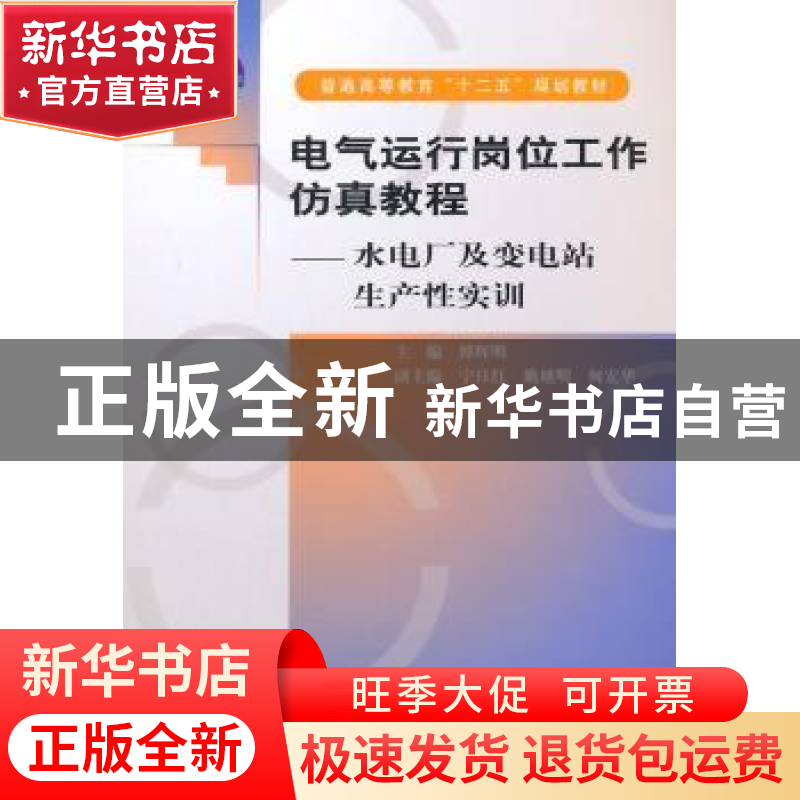 正版 电气运行岗位工作仿真教程:水电厂及变电站生产性实训 傅辉