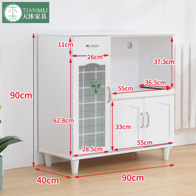 厨房餐边柜 微波炉柜子实木储物柜茶水柜电器柜收纳柜碗柜置物柜