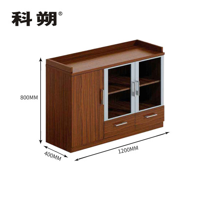 科朔 文件柜茶水柜两门柜资料柜木质办公室茶水柜KS-1208R