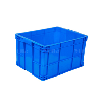 翌嘉YJ4120584 蓝色塑料周转箱大号工业胶箱 570*420*330