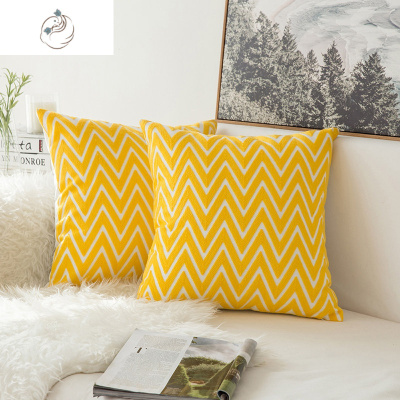 北欧色系抱枕沙发靠垫客厅暖色系靠枕床头靠背枕套不含芯舒适主义