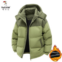 啄木鸟冬季加厚款抗寒保暖棉衣可拆卸帽面包棉服男女同款保暖外套