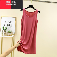 YIBUSHENG大码莫代尔睡裙女季200斤冰丝宽松胖MM孕妇背心吊带睡衣连衣裙