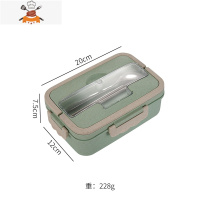 敬平分隔型小学生饭盒上班族便携餐具可微波炉加热保温便当盒餐盒套装