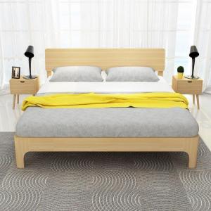 森美人北欧纯实木双人床1.5米小户型主卧单人床架1.35m现代简约1.2m