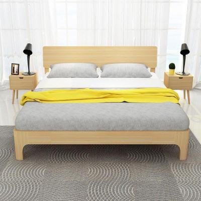 森美人北欧纯实木双人床1.5米小户型主卧单人床架1.35m现代简约1.2m