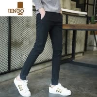 YANXU裤子男士2023新款九分裤男生修身小脚裤潮流韩版休闲长裤男