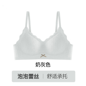 18岁少女内衣女高中生大学生小胸聚拢舒适日系甜美泡泡蕾丝文胸罩