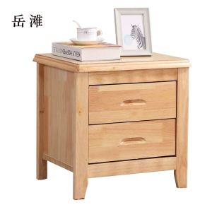 岳滩床头柜简约现代卧室床边储物柜标准款原木色50*41*50cm