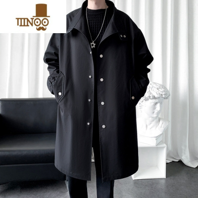 YANXU秋天穿的风衣男士款欧货工装外套中长款学院风秋季登大衣