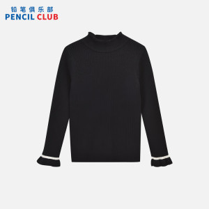 [福利]铅笔俱乐部童装2025年秋冬新款女童针织衫儿童百搭毛衣中大童高领上衣