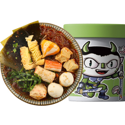 满99-50-食族人关东煮升级版1桶装速食非油炸粉丝冲泡即食串串升级版关东煮1桶升级版关东煮1桶