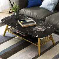 森美人北欧简约大理石茶几小户型客厅家居现代创意长方形桌子小茶桌